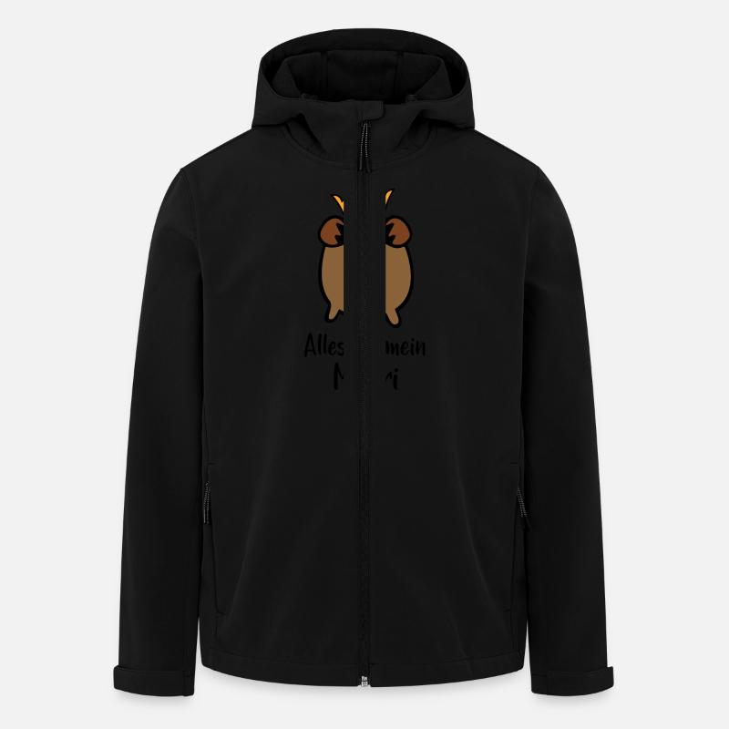 Meerschweinchen - Recycelte Männer Softshell-Jacke von Stanley/Stella - Schwarz