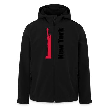 New York - Recycelte Männer Softshell-Jacke von Stanley/Stella - Schwarz - Vorne - AI Model Male 185 light (185cm)