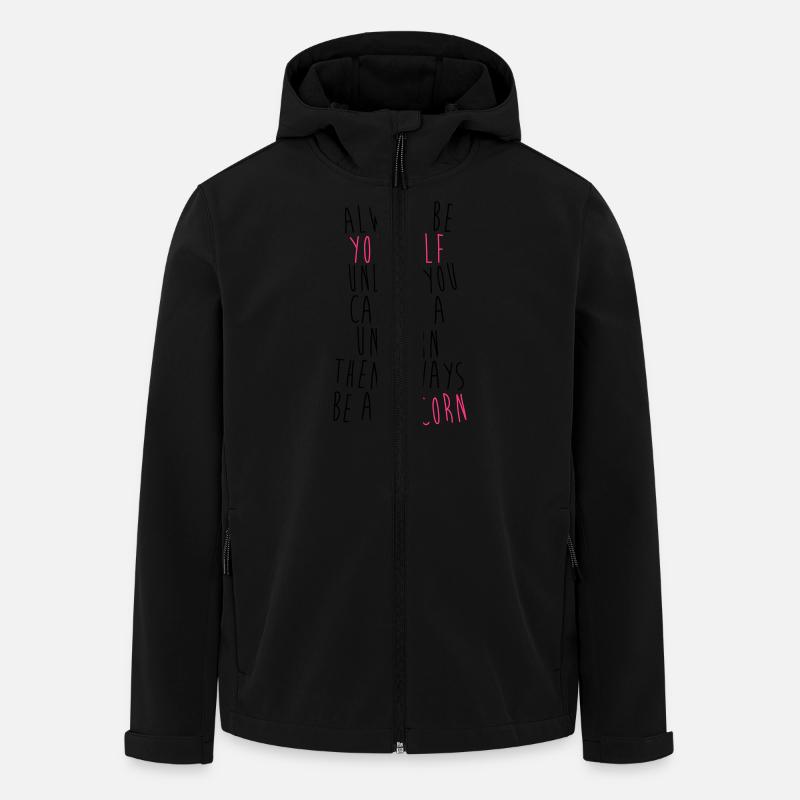 Always be a Unicorn - Veste softshell homme en polyester recyclé Stanley/Stella - noir