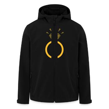 Ring - Recycelte Männer Softshell-Jacke von Stanley/Stella - Schwarz - Vorne - AI Model Male 185 light (185cm)