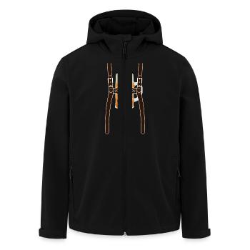 Lederhose & Bier - Recycelte Männer Softshell-Jacke von Stanley/Stella - Schwarz - Vorne - AI Model Male 185 light (185cm)