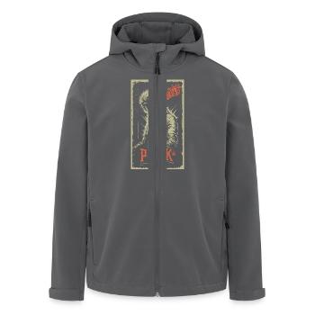 Punk - Men’s Recycled Softshell Jacket by Stanley/Stella - anthracite - Front - AI Model Male 185 light (185cm)