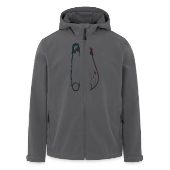 pregnancy announcement twins girl boy - Men’s Recycled Softshell Jacket by Stanley/Stella - black - Front - AI Model Male 185 light (185cm)