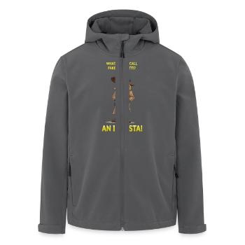 An Impasta - Men’s Recycled Softshell Jacket by Stanley/Stella - anthracite - Front - AI Model Male 185 light (185cm)