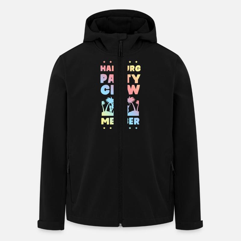 Équipe de fête de Hambourg - Veste softshell homme en polyester recyclé Stanley/Stella - noir