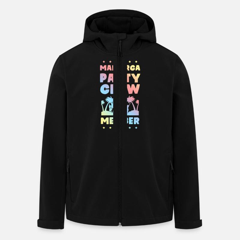 Mallorca Party Crew - Veste softshell homme en polyester recyclé Stanley/Stella - noir