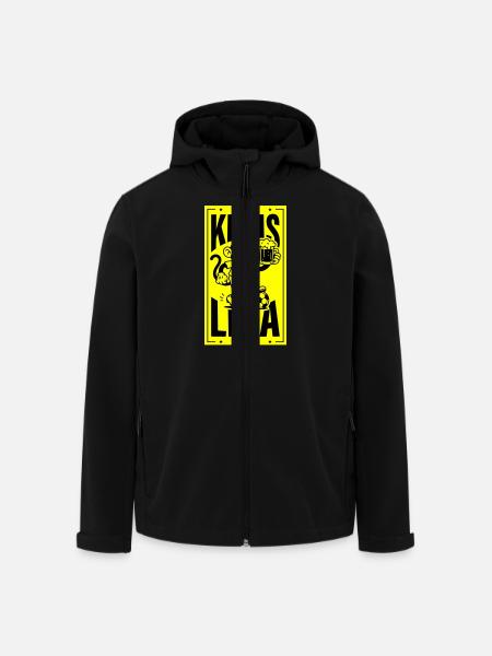 Kreisliga Fussball Affe - Recycelte Männer Softshell-Jacke von Stanley/Stella - Schwarz