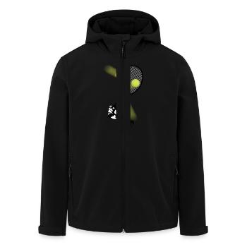 tennis_3 - Recycelte Männer Softshell-Jacke von Stanley/Stella - Schwarz - Vorne - AI Model Male 185 light (185cm)