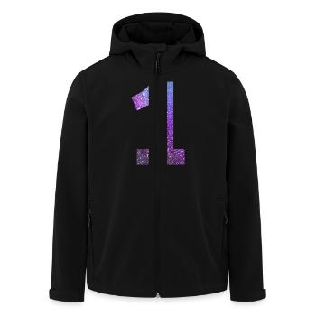 Numéro 1 galaxie - Veste softshell homme en polyester recyclé Stanley/Stella - noir - Devant - AI Model Male 185 light (185cm)