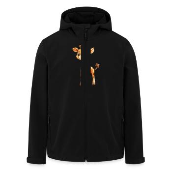 Girafe I Classe Girafe - Veste softshell homme en polyester recyclé Stanley/Stella - noir - Devant - AI Model Male 185 light (185cm)