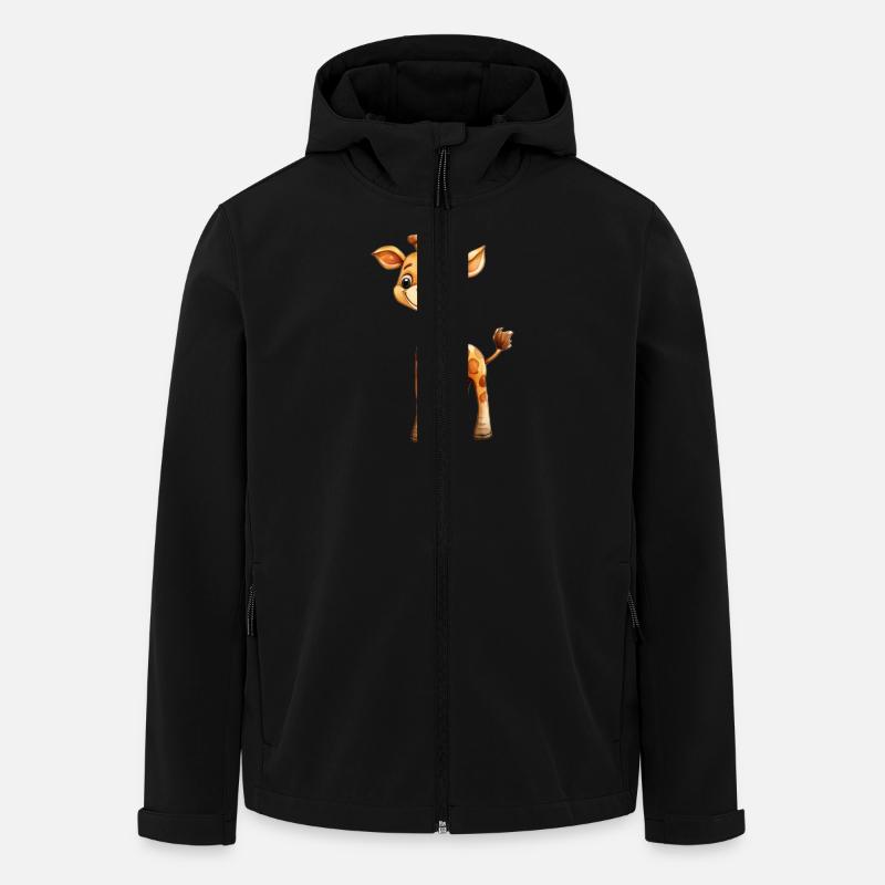 Giraffa I Classe Giraffa - Giacca softshell uomo in poliestere riciclato di Stanley/Stella - nero