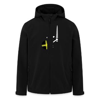 wikinger3 - Recycelte Männer Softshell-Jacke von Stanley/Stella - Schwarz - Vorne - AI Model Male 185 light (185cm)