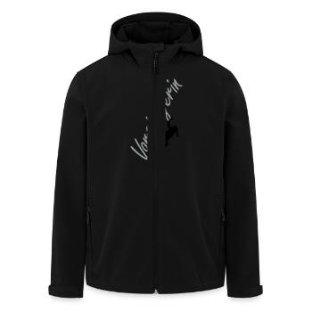 Vorsteigerin - Recycelte Männer Softshell-Jacke von Stanley/Stella - Schwarz - Vorne - AI Model Male 185 light (185cm)