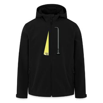 Laternenpfahl - Recycelte Männer Softshell-Jacke von Stanley/Stella - Schwarz - Vorne - AI Model Male 185 light (185cm)