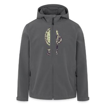 Music vintage gramophone - Men’s Recycled Softshell Jacket by Stanley/Stella - black - Front - AI Model Male 185 light (185cm)
