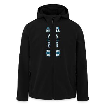KÜSTER - Recycelte Männer Softshell-Jacke von Stanley/Stella - Schwarz - Vorne - AI Model Male 185 light (185cm)
