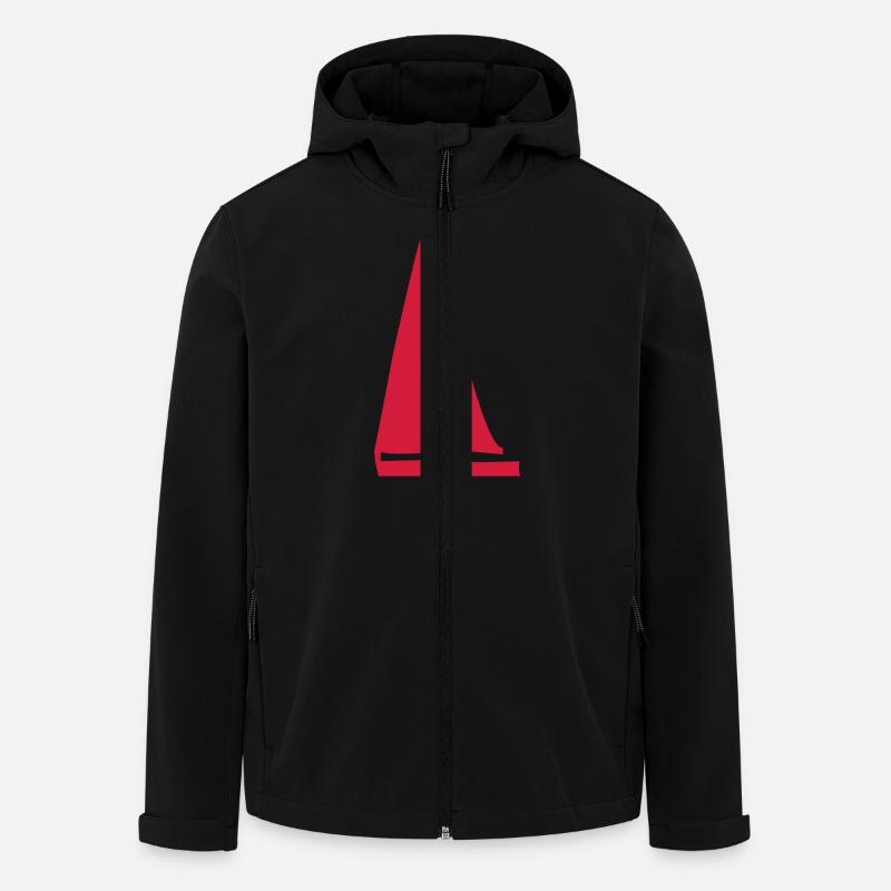 bateau à voile - Veste softshell homme en polyester recyclé Stanley/Stella - noir