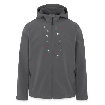 Totenkopf Muster - Skull Pattern bunt Death Metal - Recycelte Männer Softshell-Jacke von Stanley/Stella - Anthrazit - Vorne - AI Model Male 185 light (185cm)