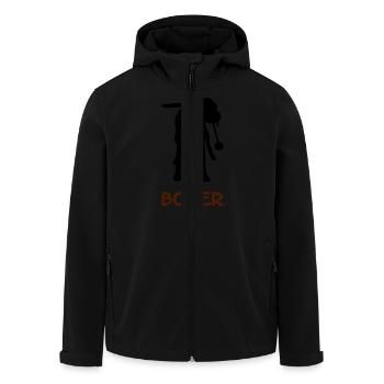 Boxer_2_cb - Recycelte Männer Softshell-Jacke von Stanley/Stella - Schwarz - Vorne - AI Model Male 185 light (185cm)
