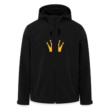 Couronne de la cuillère de bois - Veste softshell homme en polyester recyclé Stanley/Stella - noir - Devant - AI Model Male 185 light (185cm)