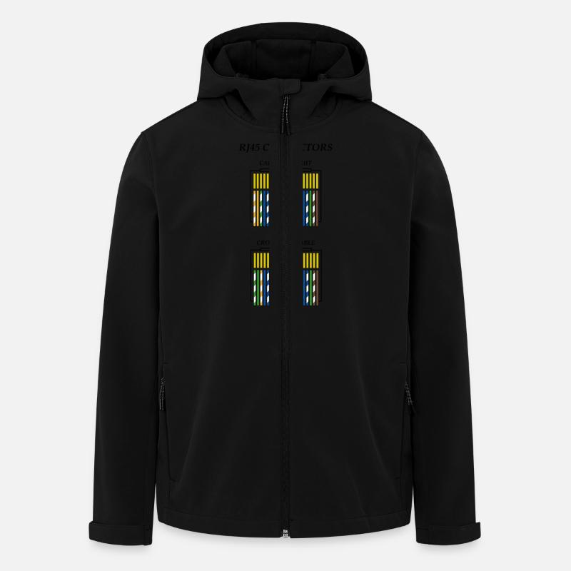 RJ45-Stecker c1 - Recycelte Männer Softshell-Jacke von Stanley/Stella - Schwarz