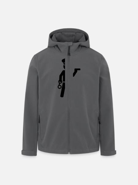 Police - Men’s Recycled Softshell Jacket by Stanley/Stella - black