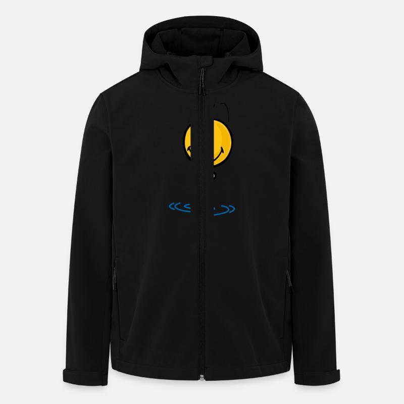 Smiley Diving - Recycelte Männer Softshell-Jacke von Stanley/Stella - Schwarz