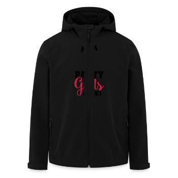 party girls team - Men’s Recycled Softshell Jacket by Stanley/Stella - black - Front - AI Model Male 185 light (185cm)