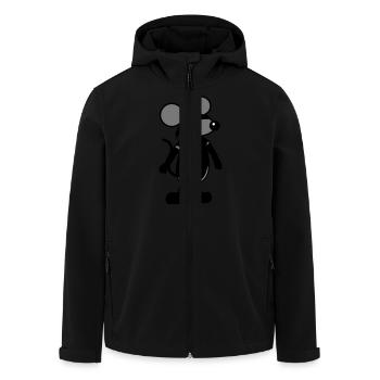 Mouse Evil Robber Ninja Raid Thief Burglar - Men’s Recycled Softshell Jacket by Stanley/Stella - black - Front - AI Model Male 185 light (185cm)