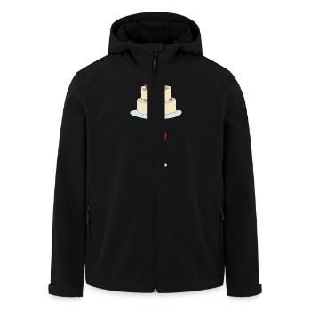 Kuchen Etagere - Recycelte Männer Softshell-Jacke von Stanley/Stella - Schwarz - Vorne - AI Model Male 185 light (185cm)