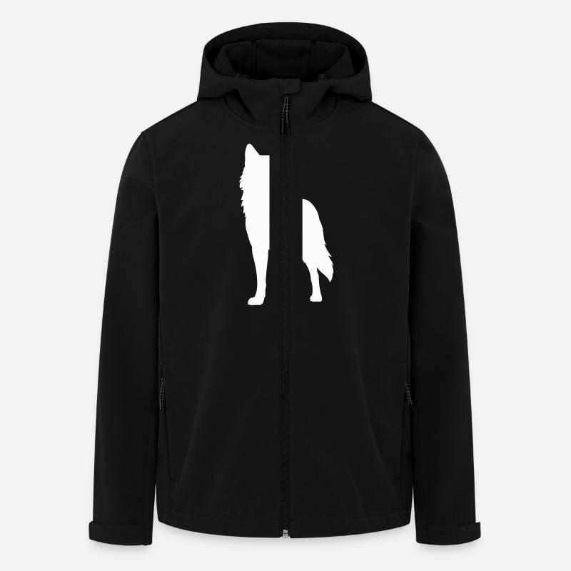 wolf 1 - Recycelte Männer Softshell-Jacke von Stanley/Stella - Schwarz