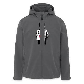 Garçon avec signe d’amour - Veste softshell homme en polyester recyclé Stanley/Stella - noir - Devant - AI Model Male 185 light (185cm)