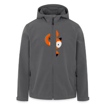 eichhoernchen_3f - Men’s Recycled Softshell Jacket by Stanley/Stella - black - Front - AI Model Male 185 light (185cm)