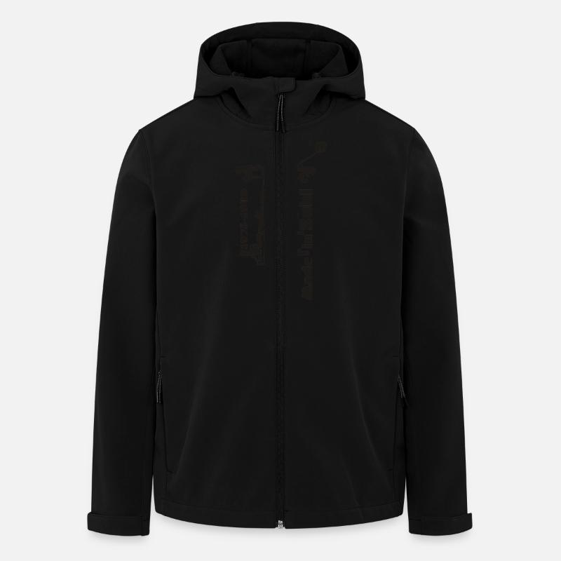 Simson s50 Front - Recycelte Männer Softshell-Jacke von Stanley/Stella - Schwarz