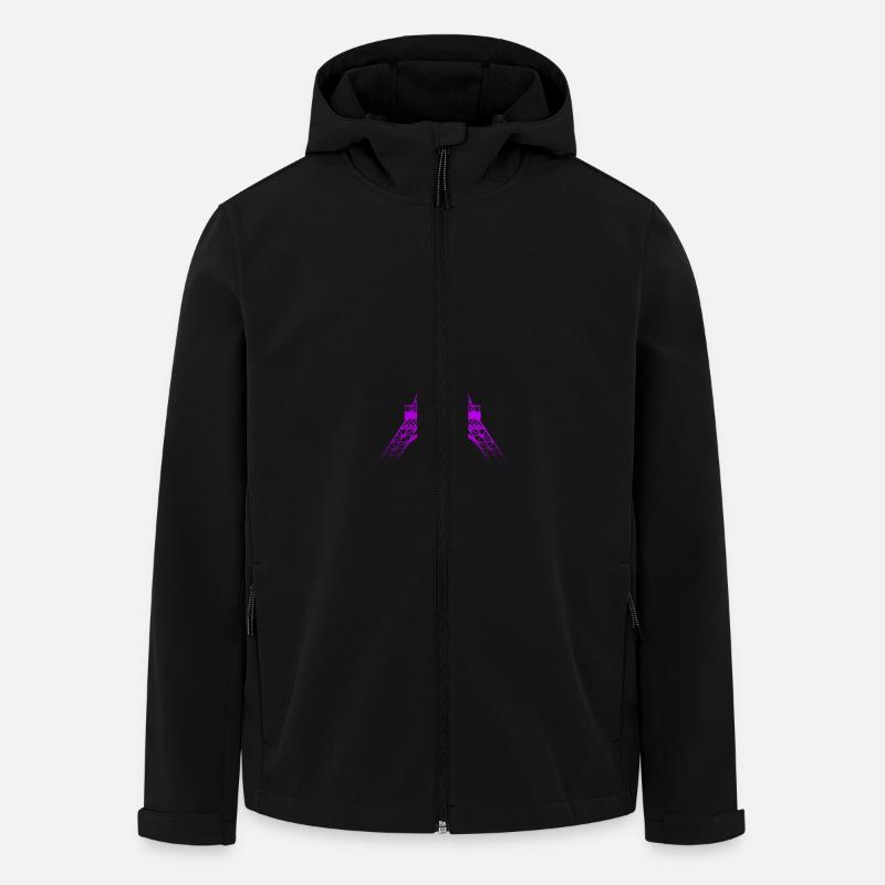 Tour Eiffel (dégradé violet-pourpre) - Veste softshell homme en polyester recyclé Stanley/Stella - noir