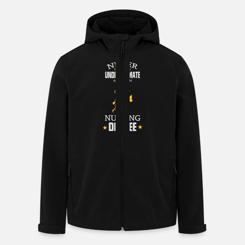 NEVER UNDERESTIMATE A NURSE! - Men’s Recycled Softshell Jacket by Stanley/Stella - black