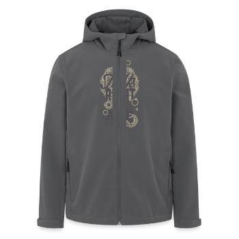Gestank Knoblauch Essen Faul negativ -frech Spruch - Recycelte Männer Softshell-Jacke von Stanley/Stella - Schwarz - Vorne - AI Model Male 185 light (185cm)