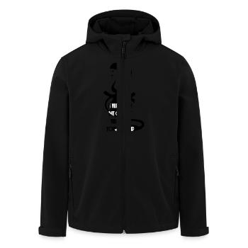 strenge Domina mit Peitsche - lustige Sprüche - Recycelte Männer Softshell-Jacke von Stanley/Stella - Schwarz - Vorne - AI Model Male 185 light (185cm)