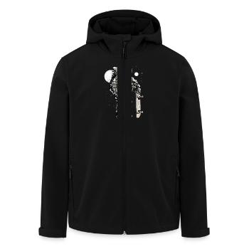 Astronaut Skater - Recycelte Männer Softshell-Jacke von Stanley/Stella - Schwarz - Vorne - AI Model Male 185 light (185cm)
