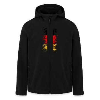Germany flag football - Men’s Recycled Softshell Jacket by Stanley/Stella - black - Front - AI Model Male 185 light (185cm)