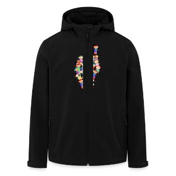 Korsika - Recycelte Männer Softshell-Jacke von Stanley/Stella - Schwarz - Vorne - AI Model Male 185 light (185cm)