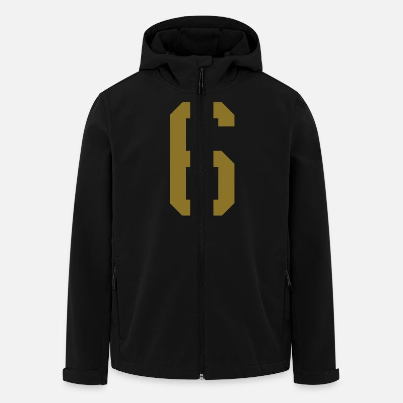 6 - Nummer - Recycelte Männer Softshell-Jacke von Stanley/Stella - Schwarz