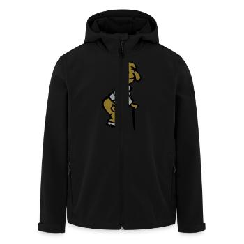 old man humor cane 1504 - Men’s Recycled Softshell Jacket by Stanley/Stella - black - Front - AI Model Male 185 light (185cm)