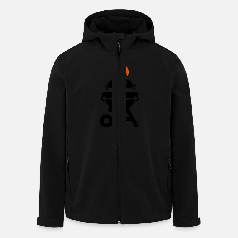 Grill mit Wurst - Recycelte Männer Softshell-Jacke von Stanley/Stella - Schwarz