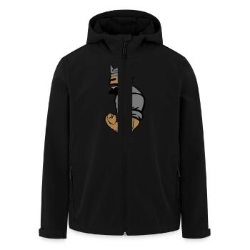 king_02 - Veste softshell homme en polyester recyclé Stanley/Stella - noir - Devant - AI Model Male 185 light (185cm)