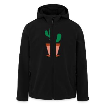 Kaktus - Recycelte Männer Softshell-Jacke von Stanley/Stella - Schwarz - Vorne - AI Model Male 185 light (185cm)