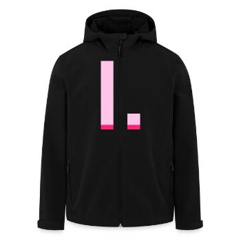 Pop und moderner rosa Buchstabe l - Recycelte Männer Softshell-Jacke von Stanley/Stella - Schwarz - Vorne - AI Model Male 185 light (185cm)