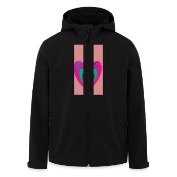 T-shirt - Men’s Recycled Softshell Jacket by Stanley/Stella - black - Front - AI Model Male 185 light (185cm)