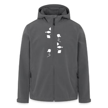 Sea / Underwater / Marine Life - Men’s Recycled Softshell Jacket by Stanley/Stella - anthracite - Front - AI Model Male 185 light (185cm)