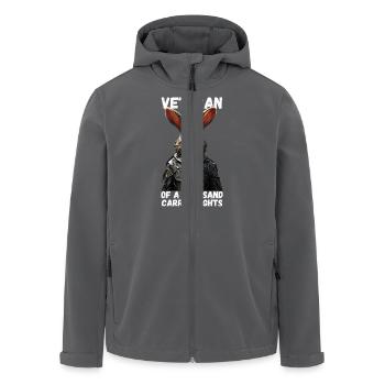 Veteran of a Thousand Carrot Fights - Men’s Recycled Softshell Jacket by Stanley/Stella - anthracite - Front - AI Model Male 185 light (185cm)